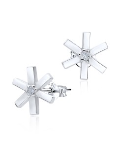 Asterisk Silver Stud Earring STS-3251